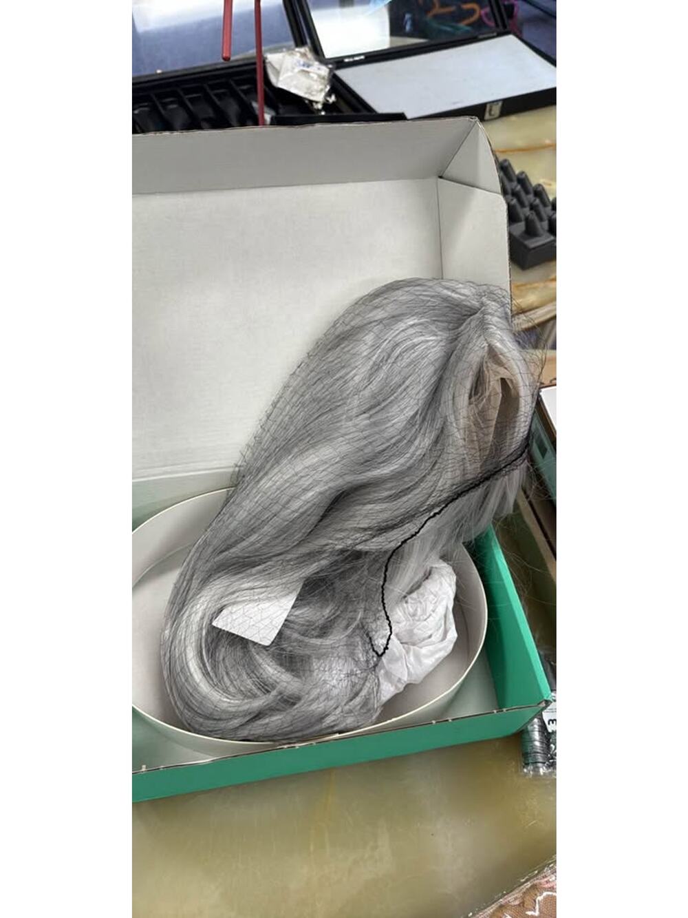 Wigsdo Silver Gray Long Synthetic Wig Petite Cap New in Box